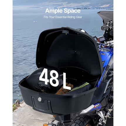 VEVOR motorkoffer topkoffer universele motortas 48L topkoffer zwart