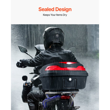 VEVOR motorkoffer topkoffer universele motortas 48L topkoffer zwart