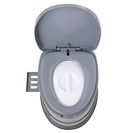 VEVOR 5L campingtoilet met toiletpapier en mobiele telefoonhouder, draagbaar campingtoilet 500 x 467 x 400 mm Reistoilet Noodtoilet Witte toiletten 136,1 kg Gewichtscapaciteit Campertoilet