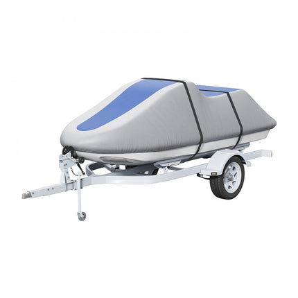 VEVOR jetski-hoes, 320-342 cm trailerbare waterdichte PWC-hoes, heavy duty 600D Marine Grade PU Oxford-stof, UV-bestendige Seadoo-hoes 420x247 cm jetski-hoes