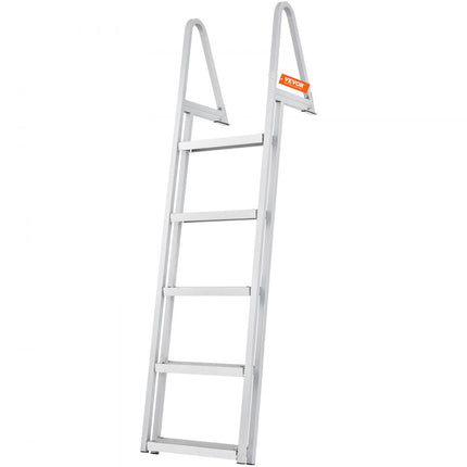VEVOR zwemtrap bootladder afneembaar 5 treden 159kg draagvermogen 610x455x1825mm