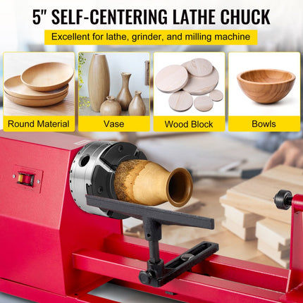 5" 4 Jaw Lathe Chuck Self-Centering With Operating Tools Hot Hardened