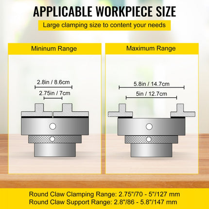 5" 4 Jaw Lathe Chuck Self-Centering With Operating Tools Hot Hardened