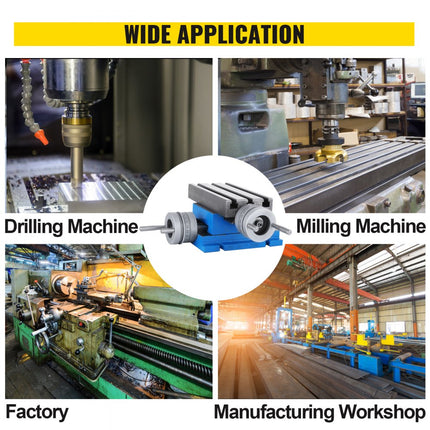 VEVOR 4''×7.3'' Freesmachine Cross Slide Werktafel Sliding Workholding 185×100mm