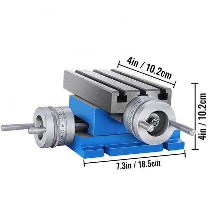 VEVOR 4''×7.3'' Freesmachine Cross Slide Werktafel Sliding Workholding 185×100mm