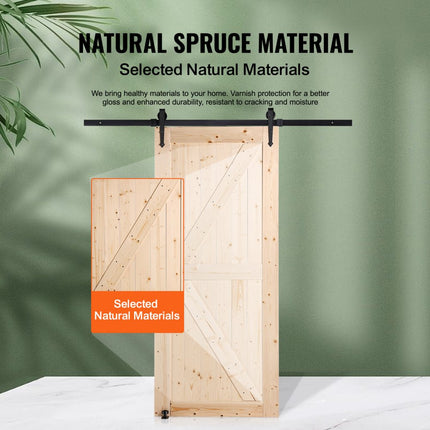 VEVOR Staldeurbeslagset 914 x 2133 mm houten schuifdeur soepel