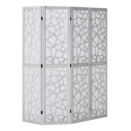 VEVOR scheidingswand scheidingsscherm hout 4-delig opvouwbaar 170cm draagbaar wit