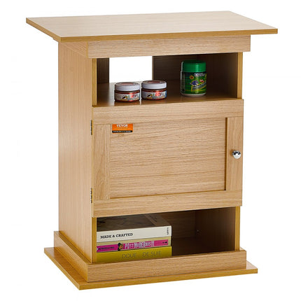 VEVOR Aquariumstandaard, 20 gallon aquariumstandaard, 64x40x72cm MDF Turtle Tankstandaard, 76kg laadvermogen, reptielentankstandaard met opbergruimte, kast en hardwarekit, lindehoutkleur