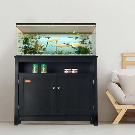 VEVOR Aquariumstandaard, 40 gal aquariumstandaard, 927 x 400 x 760 mm MDF schildpadtankstandaard, 152 kg laadvermogen, reptielentankstandaard met opbergruimte, kast en hardwareset, zwart
