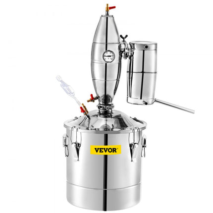 VEVOR Distilleerder 70 L Multifunctionele Water Distilleer Moonshine Still Distiller Afmetingen Gistingstank 45x45 cm Kan Worden