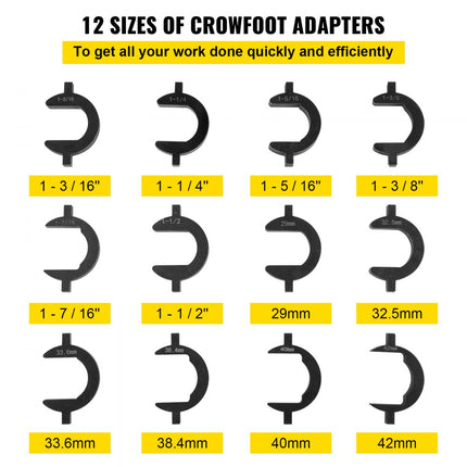 VEVOR Spoorstanggereedschapset Spoorstangverwijdering 13-delig 1/2" auto-accessoires
