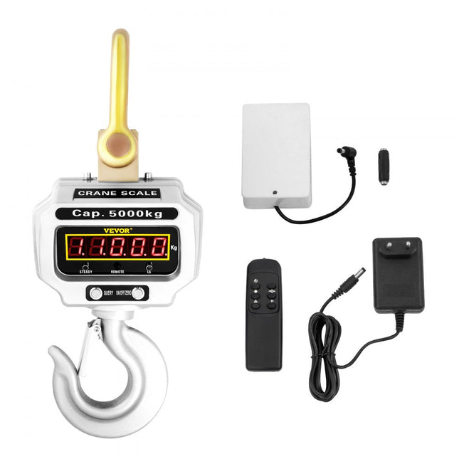 5T Zware Digitale Kraanweegschaal Industriële 5000KG 11000LBS Overbelastingswaarschuwing: