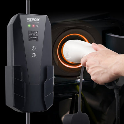 VEVOR Laadkabel Automatische EV-oplader met LCD-scherm 3,68 kW elektrische voertuigen EV-oplaadkabel Type 2 (IEC62196) Cee 7/7-stekker 16A 1-fase