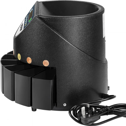 VEVOR Auto-Euro Munt Sorter Teller Machine Voor Tellen Munten 220 Munten/Minuten