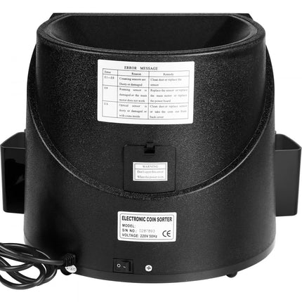 VEVOR Auto-Euro Munt Sorter Teller Machine Voor Tellen Munten 220 Munten/Minuten