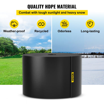 VEVOR Bedrand 4' x 10' Gazonrand Gerecycled HDPE Patio Board Flexibele gazonrand voor landschapsarchitectuur Gazon Tuin Tuin Anti-indringend onkruid Zwart