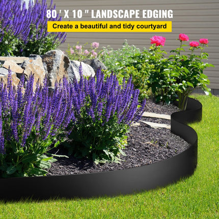 VEVOR Landschap Rand 10" Diepte 85ft Totale Lengte Gerecycled HDPE Spiraal Patio Board Flexibele Buigrand voor Landscaping Gazon Tuin Yard