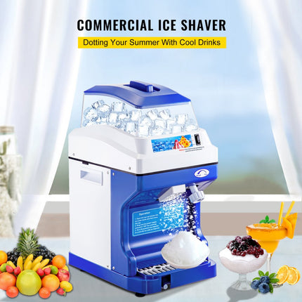 VEVOR Ijsscheerapparaat Elektrische Commerciële Cube Ice Scheerapparaat Crusher 300 W Commerciële Roestvrij Staal Elektrische 320 Rpm Sneeuw machine