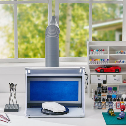 VEVOR airbrush-spuitcabine-kit 405 x 330 x 355 m, draagbaar airbrush-afzuigsysteem, airbrush-spuitcabine-afzuigsysteem 5,2 m³/min met dubbele ventilatoren voor het maken van airbrush-modellen, schilderwerkzaamheden, enz.