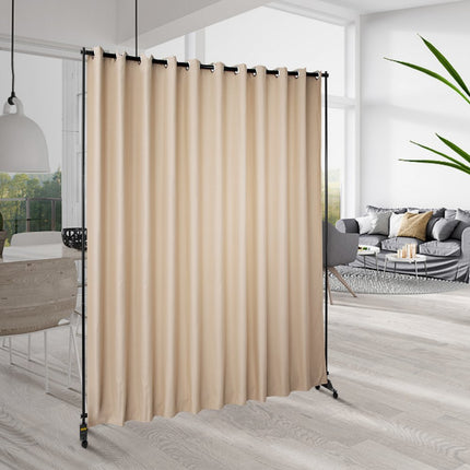 VEVOR Gordijn Verdeler Stand, 8 x 10 ft Vrijstaande Scheidingswand met 4 Wielen, Aluminium Frame, Cerduisteringsgordijn Oxford Tas, Uitbreidbare Partitie Privacyscherm voor Kantoor Conferentie, Beige