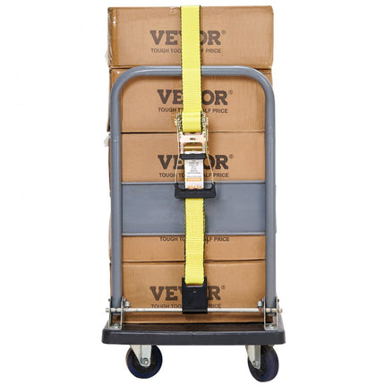 VEVOR Set van 10 spanbanden Spanband van 0,05 x 9 m 4536 kg spanband met ratel polyester band haakbevestigingsband van koolstofstaal spanband met ratel ideaal voor motorfietsen fietsen kajaks UTV boten ATV