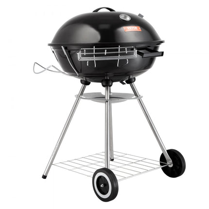 VEVOR Kettle houtskoolgrill kogelgrill 56 cm draagbaar, barbecue kogelgrill met deksel, heerlijke BBQ, picknickgrill met groot grilloppervlak, houtskool, zwart, 63 x 82 x 88 cm houtskool ronde grill reizen