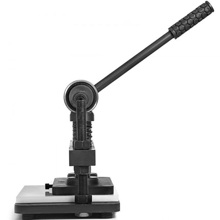 VEVOR lederen ponsmachine, handmatige lederen snijmachine, lederen embossingmachine, 36 x 25 x 47 cm, stalen ponsmachine, 1,5 ton druk, maximale drukslag 10 mm, handmatige embossingpers, lederen cutter