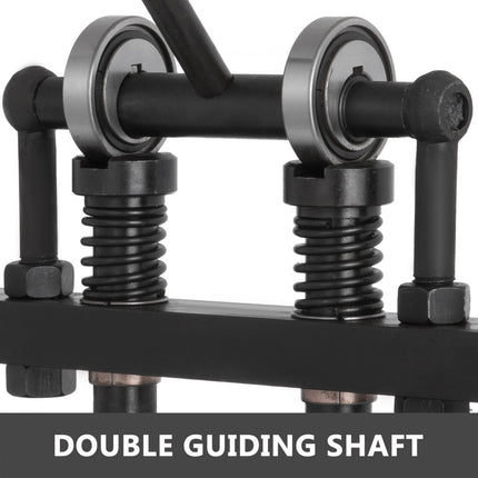 VEVOR lederen ponsmachine, handmatige lederen snijmachine, lederen embossingmachine, 36 x 25 x 47 cm, stalen ponsmachine, 1,5 ton druk, maximale drukslag 10 mm, handmatige embossingpers, lederen cutter