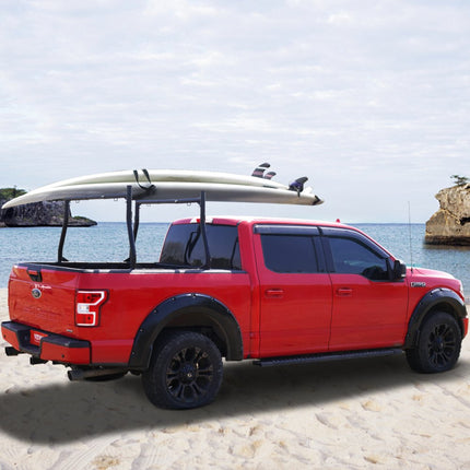 VEVOR Truck Carrier Truck Rack, 1170-1803 mm uitschuifbaar vrachtwagenladderrek, 363 kg laadvermogen, stalen ladderrek voor vrachtwagens met niet-borende J-bouten, vrachtwagenbedrek voor surfplank enz.