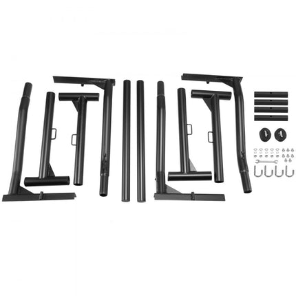 VEVOR Truck Carrier Truck Rack, 1170-1803 mm uitschuifbaar vrachtwagenladderrek, 363 kg laadvermogen, stalen ladderrek voor vrachtwagens met niet-borende J-bouten, vrachtwagenbedrek voor surfplank enz.