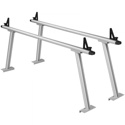 VEVOR Truck Carrier Truck Rack, 800 lb capaciteit, 1803x787,4 mm aluminium ladderrek voor vrachtwagen met 8 niet-borende C-klemmen, vrachtwagenbedrek met twee palen, set voor kajak, surfplank