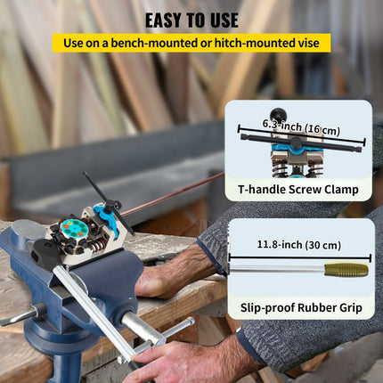 VEVOR remleiding felsgereedschap, 45 graden enkel-, dubbel- en bubbelfels voor buismaten van 3/16", 1/4", 5/16" en 3/8", geschikt voor zachtmetalen of koperen buizen