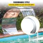 VEVOR zwembadwatervalfontein waterfontein 40x20cm zilveren zwembadfontein voor inbouwzwembaden watervallen tuin buiten transparante vijverwaterpartij