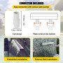VEVOR Waterval Fountain 23,6 x 4,5 x 3,1 zwembadfonteinset Roestvrijstalen watervaltuin Binnenshuis Buiten Duurzaam