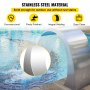VEVOR Waterval Fontein waterval douche waterval douche met gebogen roestvrijstalen element watergolf voor zwembad