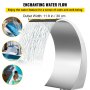 VEVOR Waterval Fontein waterval douche waterval douche met gebogen roestvrijstalen element watergolf voor zwembad
