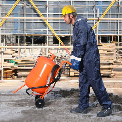 VEVOR mobiel zandstraalapparaat 75,7 L zandstraalsysteem ca. 244 cm werkslang zandstraler 60-110 PSI werkdruk ideaal voor het verwijderen van roest, verf, vlekken en het polijsten van grote vlakken