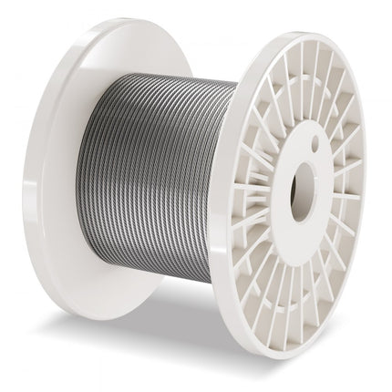 VEVOR staalkabel staaldraad roestvrij Ф3,18mmx30,5 m 2,9kN 7x7 strengen