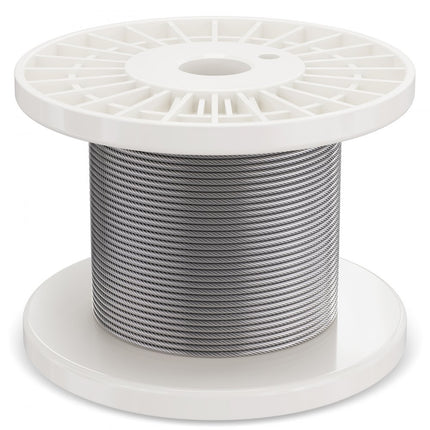 VEVOR staalkabel staaldraad roestvrij Ф3,18mmx30,5 m 2,9kN 7x7 strengen