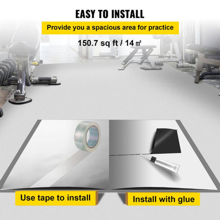 VEVOR PVC Vloeren 1,5 mm Dikte Tapijt Vloeren PVC 2 m x 7 m PVC Vloerbedekking Gemaakt van PVC-vinyl Perfect voor Gebruik in Reisgezelschappen Professionele Dansstudio's Thuisstudio's en Sportscholen