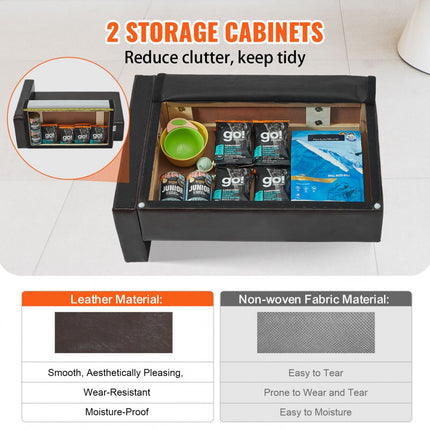 VEVOR Hondenbank, hondenbank voor middelgrote honden en katten, zacht lederen hondenslaapbank, 50 kg zware kattenbank 710 x 505 x 335 mm