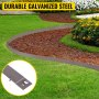 VEVOR Tuinrand Bruine Hek Gazonrand 7,6x99 cm Metalen Gazonrand Gemaakt van Gepoedercoat Gegalvaniseerd Staal met Buigbare Randen en Tipontwerp Ideaal voor Tuinen Paden Gazons en Binnenplaatsen enz
