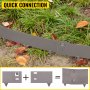 VEVOR Tuinrand Bruine Hek Gazonrand 7,6x99 cm Metalen Gazonrand Gemaakt van Gepoedercoat Gegalvaniseerd Staal met Buigbare Randen en Tipontwerp Ideaal voor Tuinen Paden Gazons en Binnenplaatsen enz