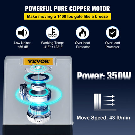 VEVOR Elektrische Deuropener Garagedeuropener 600KG Automatische Deuropener Kit Deur Elektrisch 2 Sleutels 4m Rekken