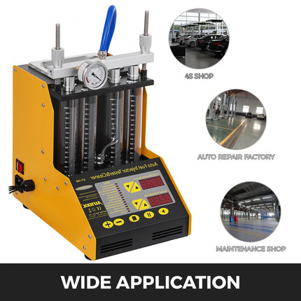 CT150 Auto Fuel Injector Cleaner Tester 4 cilinder ultrasone reinigingstrog