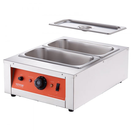 VEVOR Chocolade Smeltkroes Commerciële Elektrische Chocoladesmelter 1500W Smeltkroes Roestvrij Staal 2 x 3.3L Container Chocolade Smeltmachine Smeltkroes Pot