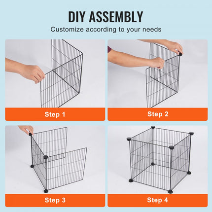 VEVOR set van 5 plantenbeschermingen tegen dieren 390x390x365mm metalen plantenkooi