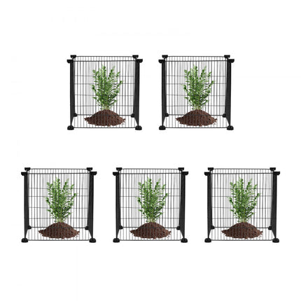 VEVOR set van 5 plantenbeschermingen tegen dieren 390x390x365mm metalen plantenkooi