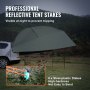 VEVOR luifel caravan 3x2,1m zonnekap camper UV50+ UV-bescherming luifel 190T polyester stof luifel PU2000mm waterdicht incl. draagbare tas Ideaal voor kamperen familiereünies