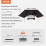 VEVOR luifel caravan 3x2,1m zonnekap camper UV50+ UV-bescherming luifel 190T polyester stof luifel PU2000mm waterdicht incl. draagbare tas Ideaal voor kamperen familiereünies
